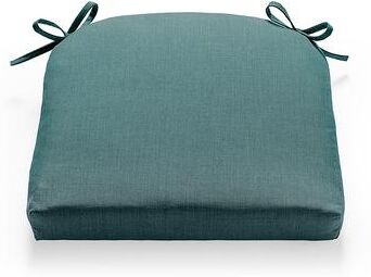 "18"" X 18"" Sunbrella Outdoor Seat Cushion - Knife-Edge, Knife-Edge/Lagoon - Grandin Road"