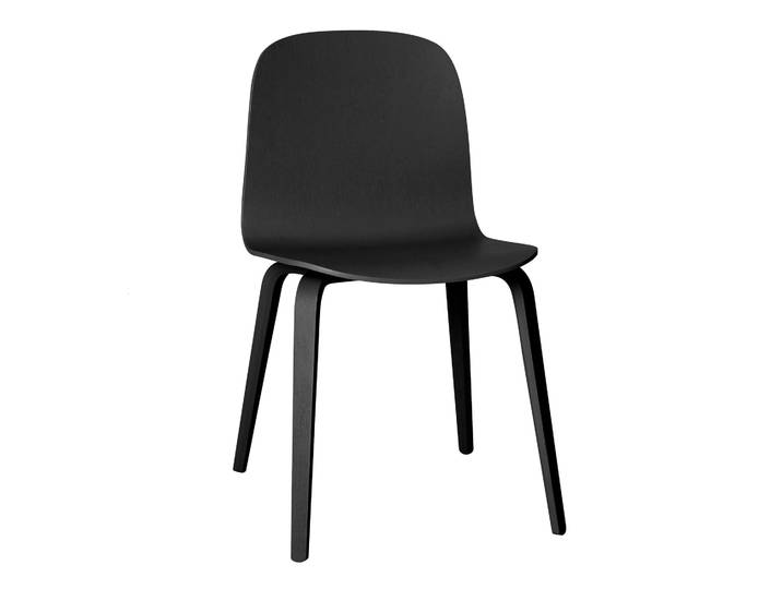Muuto Chaise Visu Chair base en bois noir