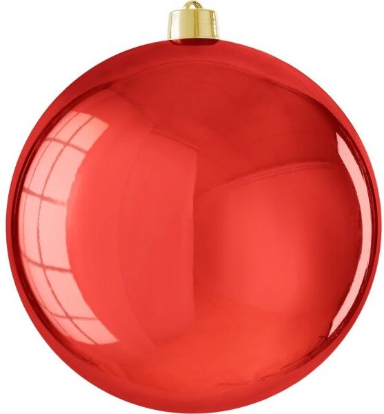 Mica Decorations Brudsikker Julekugle, Rød, Blank, Ø25 Cm