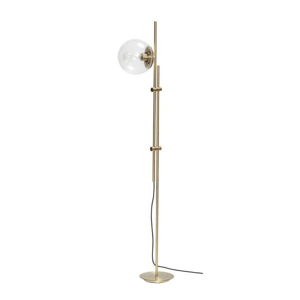 Hubsch Vloerlamp van metaal en glas in messing