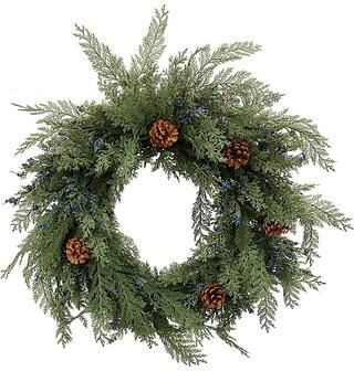 Lush Cypress & Berry Wreath - Ballard Designs