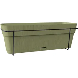 Lumarko, Blumentopf, Balcony planter set with automatic watering system and metal support