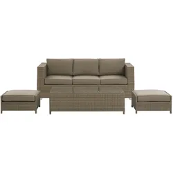 LOUNGE-SET 5-Sitzer Braun Belluno