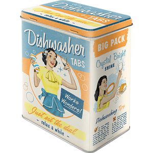 Nostalgic-Art Vorratsdose Dishwasher Tabs L, aus Metall, 3 Liter, mit Motiv