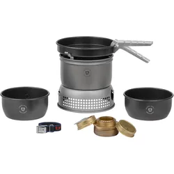 Trangia Trangiakök 27-5 HA Campingkochset 3- teilig mit Spiritusbrenner Set 3 grau