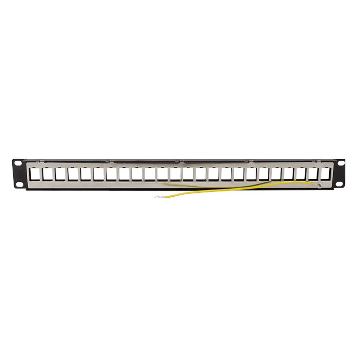 LogiLink Modulares 24-Port Cat.6A Keystone Patchpanel, 1 HE, 19" Einbau, PrimeLine (NK5001)