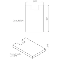 Neuesbad Wannenträger für RIHO Isola 80x120x3 SD 90123