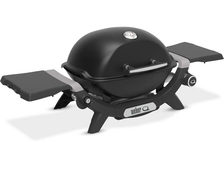Gasgrill WEBER Q1200N , schwarz, B:105cm H:38cm T:44cm, Grills, Gasgrill, Mit Deckelthermometer und abnehmbaren Seitentischen