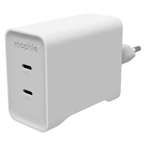 Zagg mophie Netzteil GaN 70W 2x USB-C 2026 weiss (70 W, 2 Ports) (409919998)