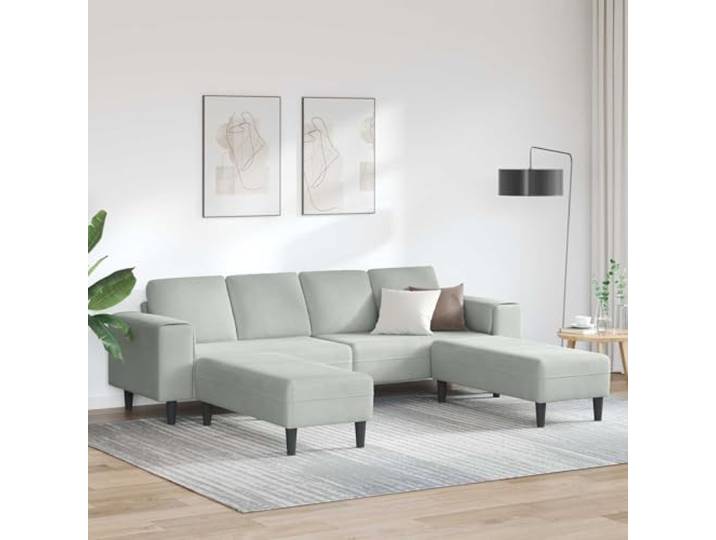 ZQQLVOO Moderne Wohnzimmer Couch 3er Hellgrau Polyesterbezug, Sperrholzkorpus, Schaumkissen, Wetterbeständig, Pflegeleicht