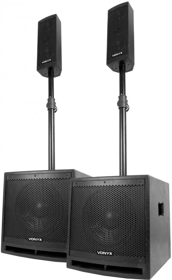 Sistema Som Amplificado BLUETOOTH/USB/SD/MP3 1000W (VX1000BT 2.2) - VONYX