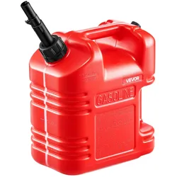 VEVOR Kraftstoff Kanister, 9,5 L, Benzinkanister mit Ausguss & klarer Skala, max. Durchflussrate 15L/min, Flüssigkeitsbehälter für die meisten Autos, Motorräder, ATVs & UTVs, rot, 1 Stk.