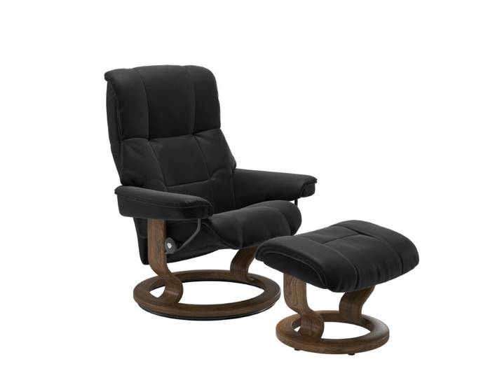 Stressless Mayfair Sessel Classic - Leder Paloma Black - Buche Holzfarbe Teak - ohne Zusatzausstattung Modern, Skandinavisch, Zeitlos