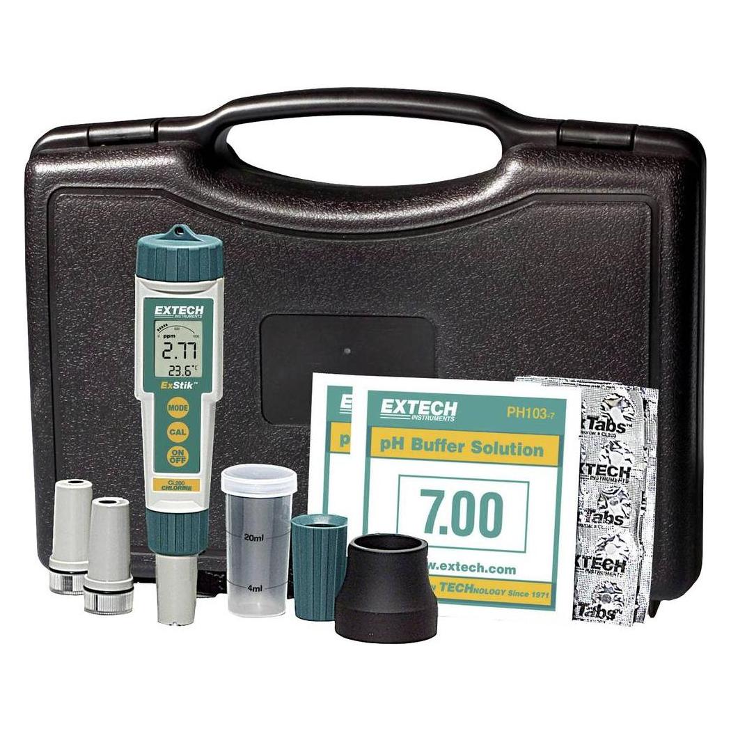 Extech 4-In-1-Kit für Chlor,Ph-Wert,Orp,Temp (EX900)