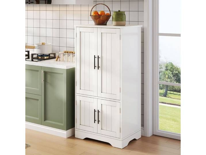 Buffet de cuisine - WESTYLE - 120x60x40 cm - 4 portes - LED à capteur - étagères réglables