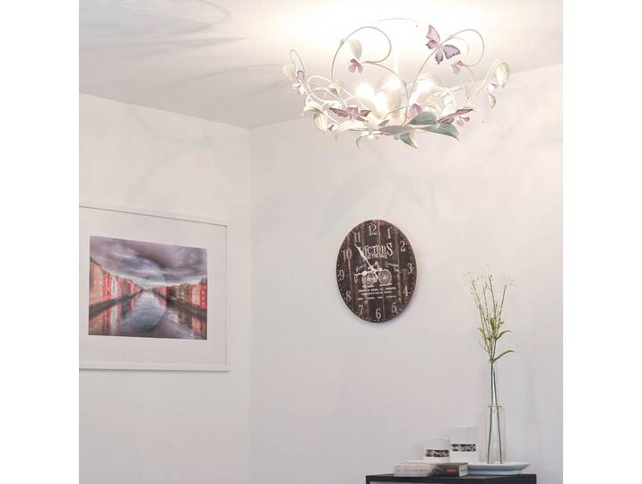 LUMINEX lampe SUMMER 5 Beleuchtung Deckeleuchte 3 hangelmalt Kronleuchter