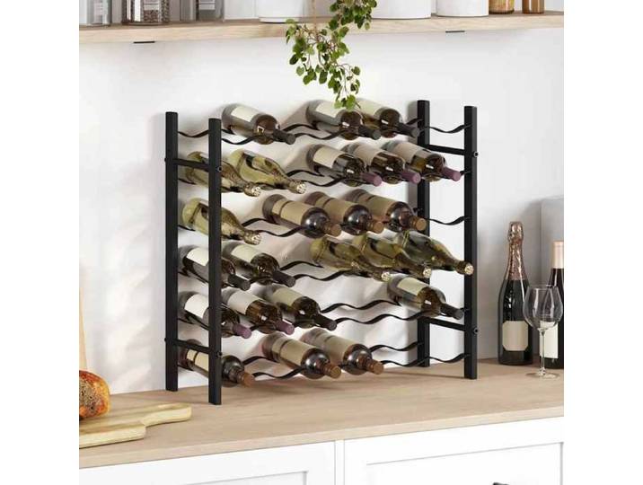 Casier à bouteilles - - Porte-bouteilles - Fer - Noir - 64x22x58 5 cm 293gly83n