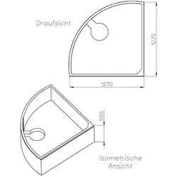 Neuesbad Wannenträger für Ideal Standard Playa 130x130 bündig R SW10419
