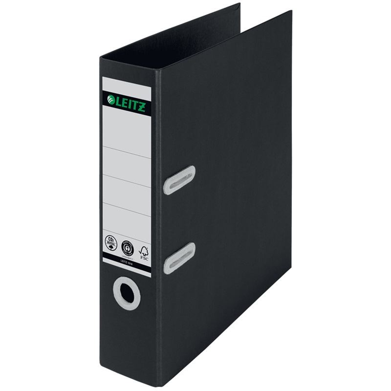 LEITZ recycle 1018 Ordner schwarz Karton 8,0 cm DIN A4