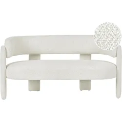 2-SITZER-SOFA Chenillegewebe Cremeweiß Burea
