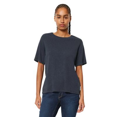 T-Shirt MARC O'POLO DENIM, Damen, Gr. L, blau (marineblau), Jersey, Obermaterial: 100% Baumwolle, loose fit, Rundhals, Shirts T-Shirt, im cleanen Basic-Look