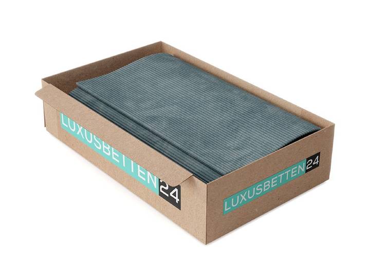 Extra Bezug für Sofa Lazy in Cord - Hellgrau - Lazy Beistellhocker - Cord - Luxusbetten24