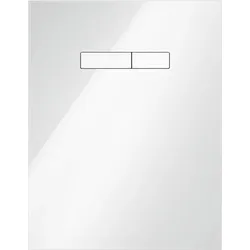 TECE WC-Betätigungsplatte lux manuell, Glas weiß, Tasten weiß