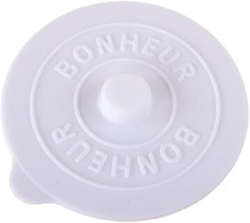 Multicon Wholesale Hub Round Creative Water Cup Lid, Simple Silicone Rubber Cover With Concave Embossed Letters, Leak Proof white