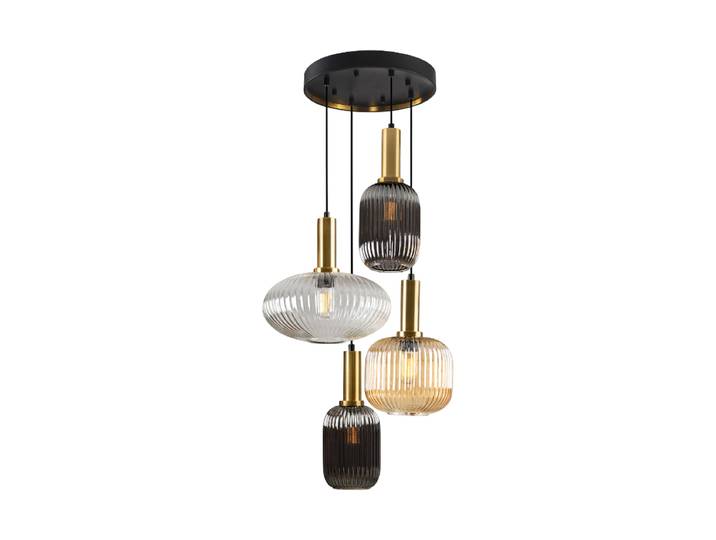 Dimmbare Design Pendellampe „Norma“, 4-flammig Multicolor Schuller