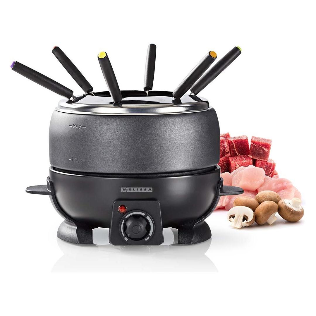 Melissa Fondue-Set | 6 Personen | 2,3 l | Einstellbare Temperaturregelung | 800 W | Cool-Touch-Griff (Käsefondue, Schokoladenfondue) (16310236)