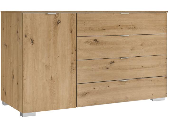 Kombikommode STAUD Includo, Made in Germany , braun (natur), B:120cm H:77cm T:40cm, Sideboards, Kombikommode