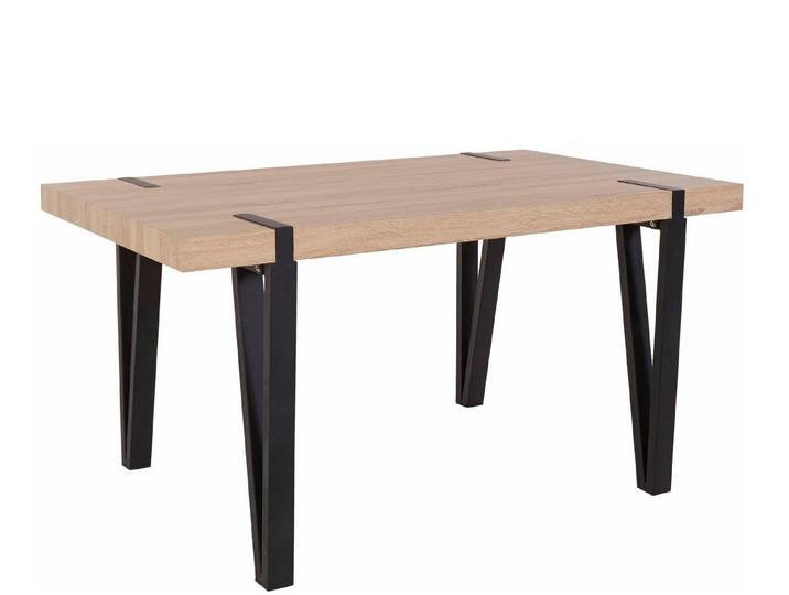 freiraum Esstisch Sevilla, in Eiche Dekor, MDF / Metall - 150x76x90cm (BxHxT)