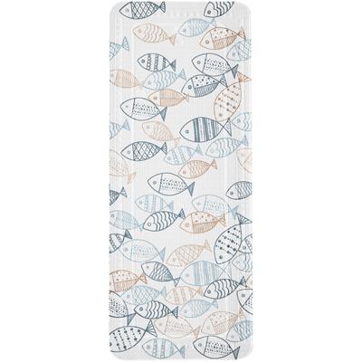 Wanneneinlage KLEINE WOLKE "Sardinas", weiß, B:36cm H:0,3cm L:92cm, PVC, Wanneneinlagen, Wanneneinlage