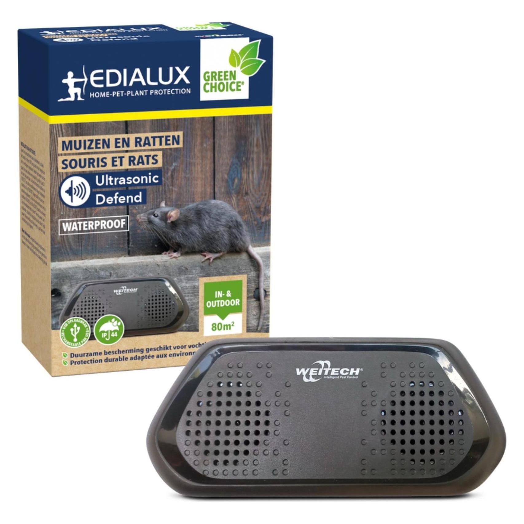 Edialux Ultraschall-Abwehr von M?usen und Ratten - f?r drinnen und drau?en (EDX-1112000112)