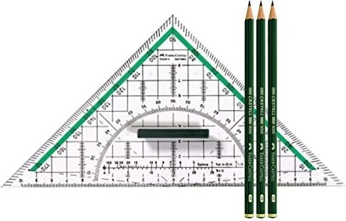 Faber-Castell Geometrie-Dreieck groß mit Griff 20 cm