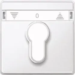 AQUADESIGN Zentralplatte für Rollladen-Tast-Rastschalter-Einsätze (polarweiß glänzend)