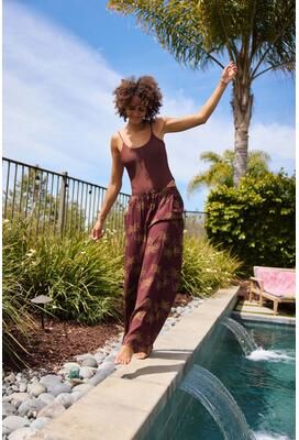 O'Neill s Rosalie Palm Stripe Pants in Chocolate, Size XS, Viscose