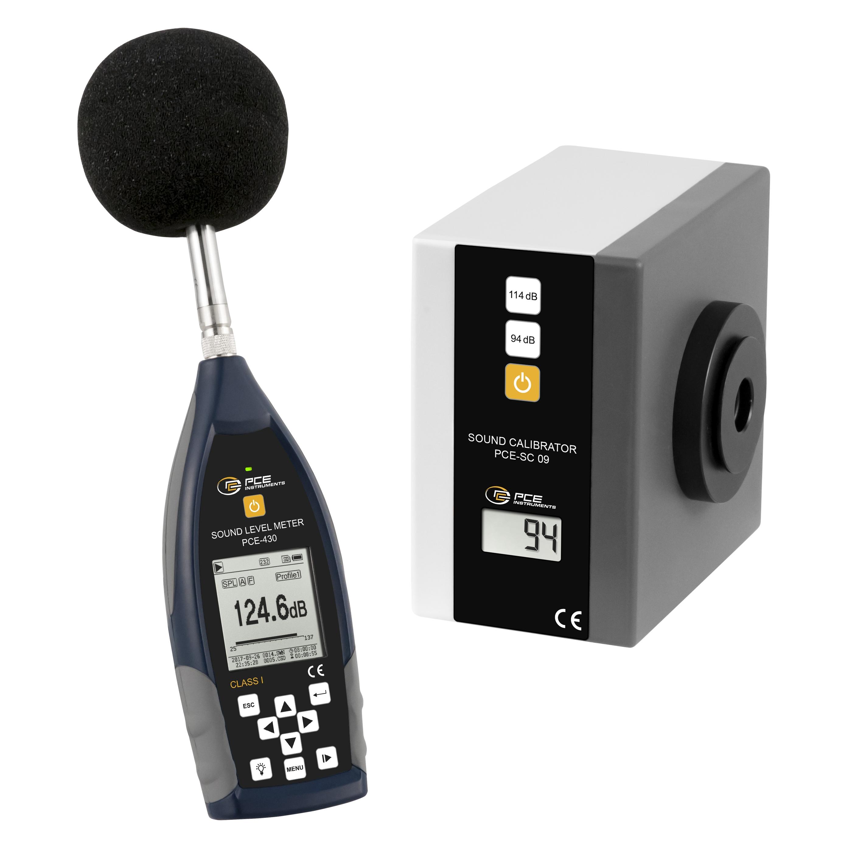 PCE Instruments Kit inklusive Schallpegelmeter PCE-430 und Kalibrator PCE-SC 09 (PCE-430-SC 09)