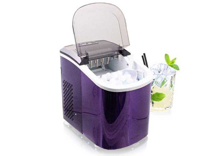 Eiswürfelmaschine Edelstahl Violett Eiswürfelbereiter, Ice Maker, Eis Maschine, Icemaker