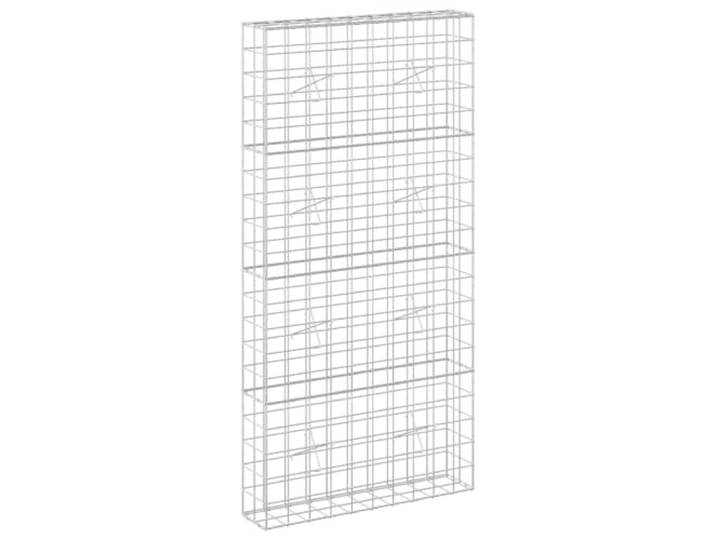 Gabion aus verzinktem Stahl, 100 x 20 x 200 cm, Maschenweite: 10 x 10 cm Draht 5 mm, Maschenweite 10 x 10 cm, Haken- und Clip-System, Stützwand, Beet, Gartenteiler