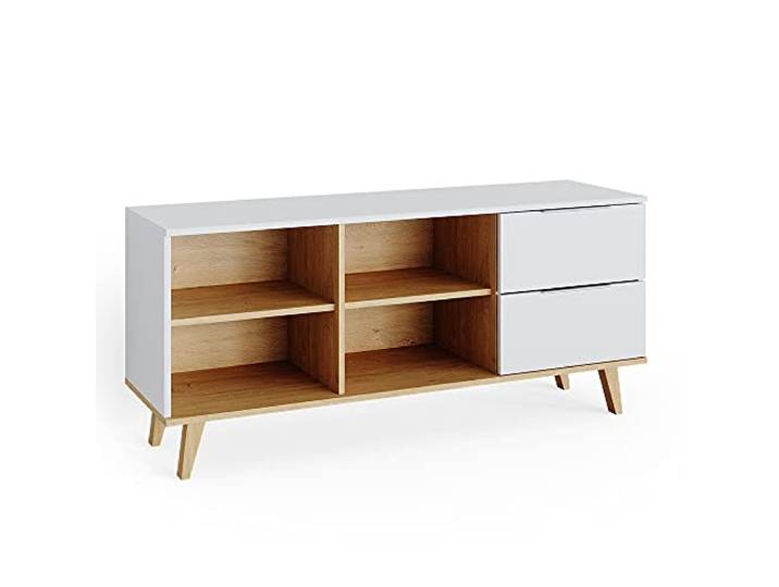 Vicco Kommode Nautica , Weiß 134 x 61 cm zur Aufbewahrung von Kleidung und Alltagsgegenständen