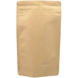1000 Standbodenbeutel Kraftpapier, aluminiumfrei 180 x 290 mm, Kraftpapier, EVOH, LDPE, braun