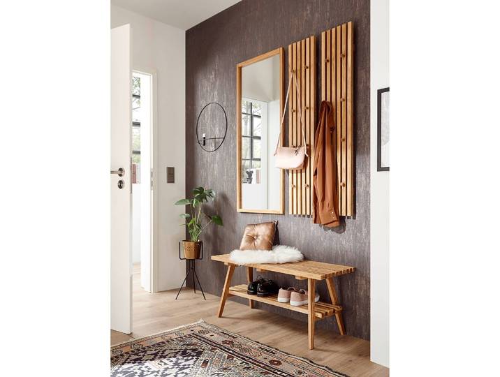 Porte-manteau mural 22 x 120 x 5cm Marron/Chêne