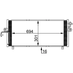 Kondensator Klimaanlage MAHLE AC 247 000S