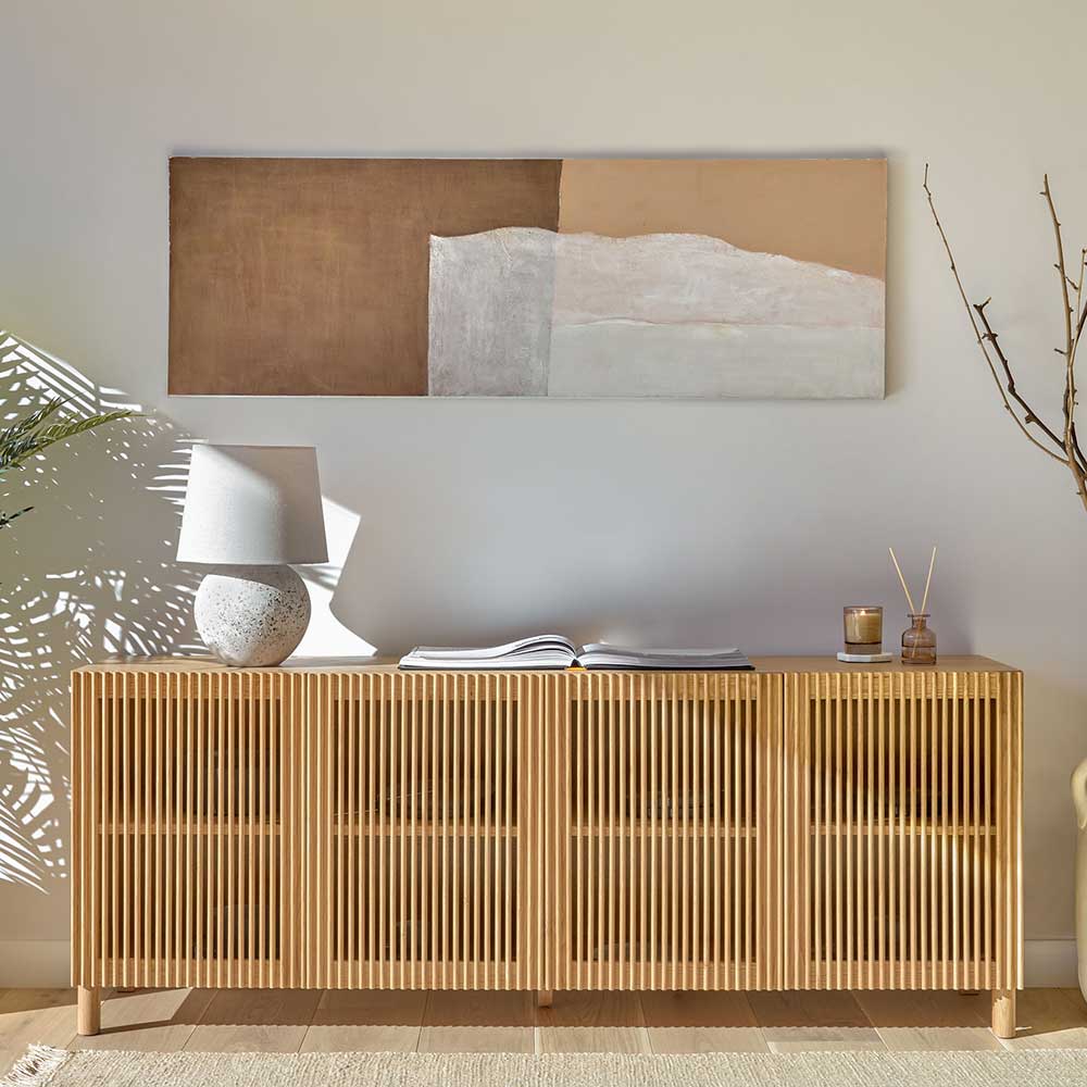 Pharao24.de Esszimmersideboard im Skandi Design Eichefarben