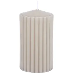 Stumpenkerze RILLE sand (DH 5,70x10 cm) - DH 5,70x10 cm