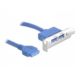 Delock USB 3.0 19-pin - 2 x USB 3.0-A PC-Slotblech 1 St. 82976