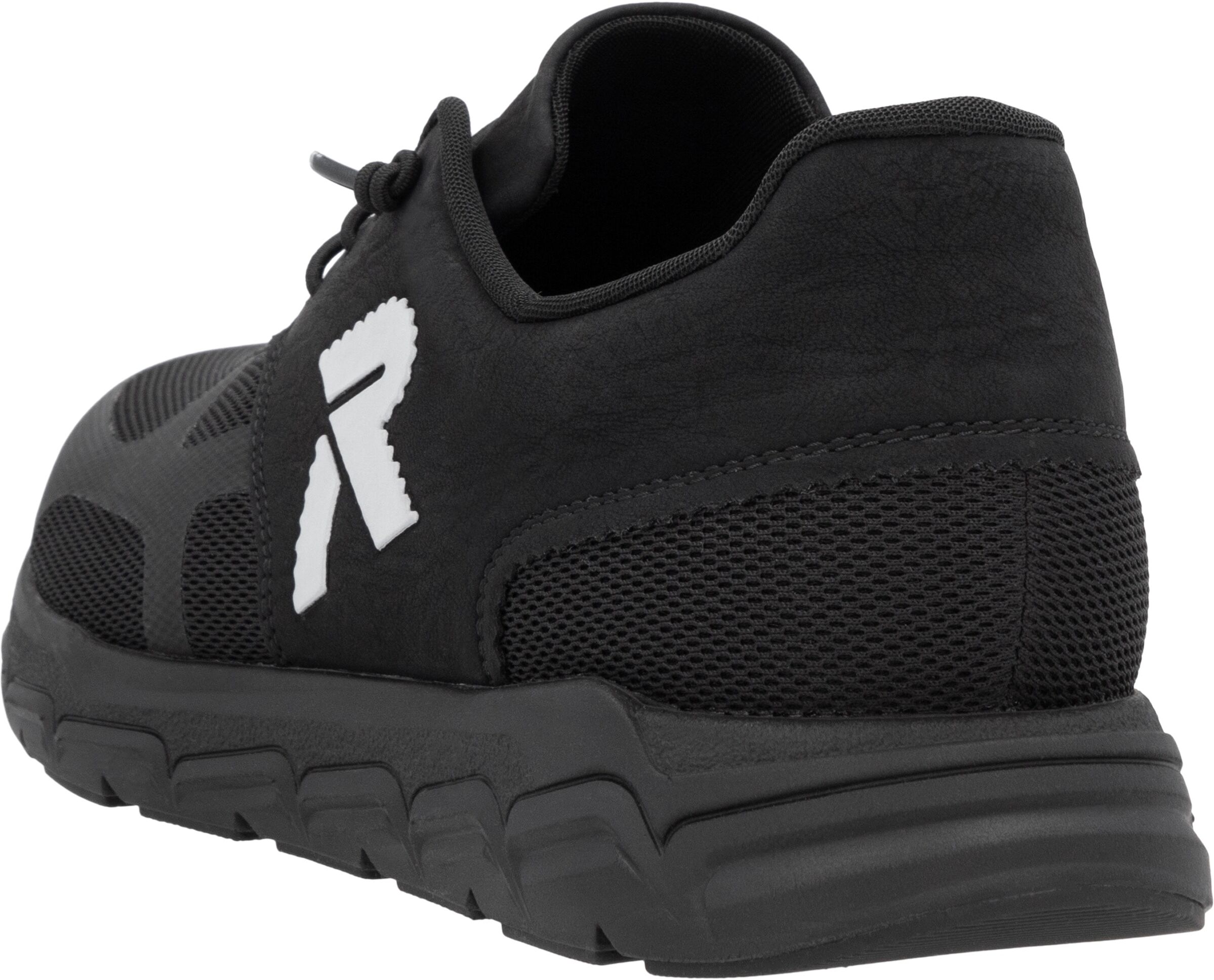 Slip-On Sneaker RIEKER "Preston", Herren, Gr. 42, Textil, schwarz, Nubuklederimitat, Textil, Schuhe Slip-On Sneaker, Running-Sneaker aus der neuen Christoph Kramer Kollektion schwarz 42, Textil