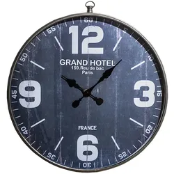 Faktorei Große Wanduhr Grand Hotel, Ø 61 cm, schwarz