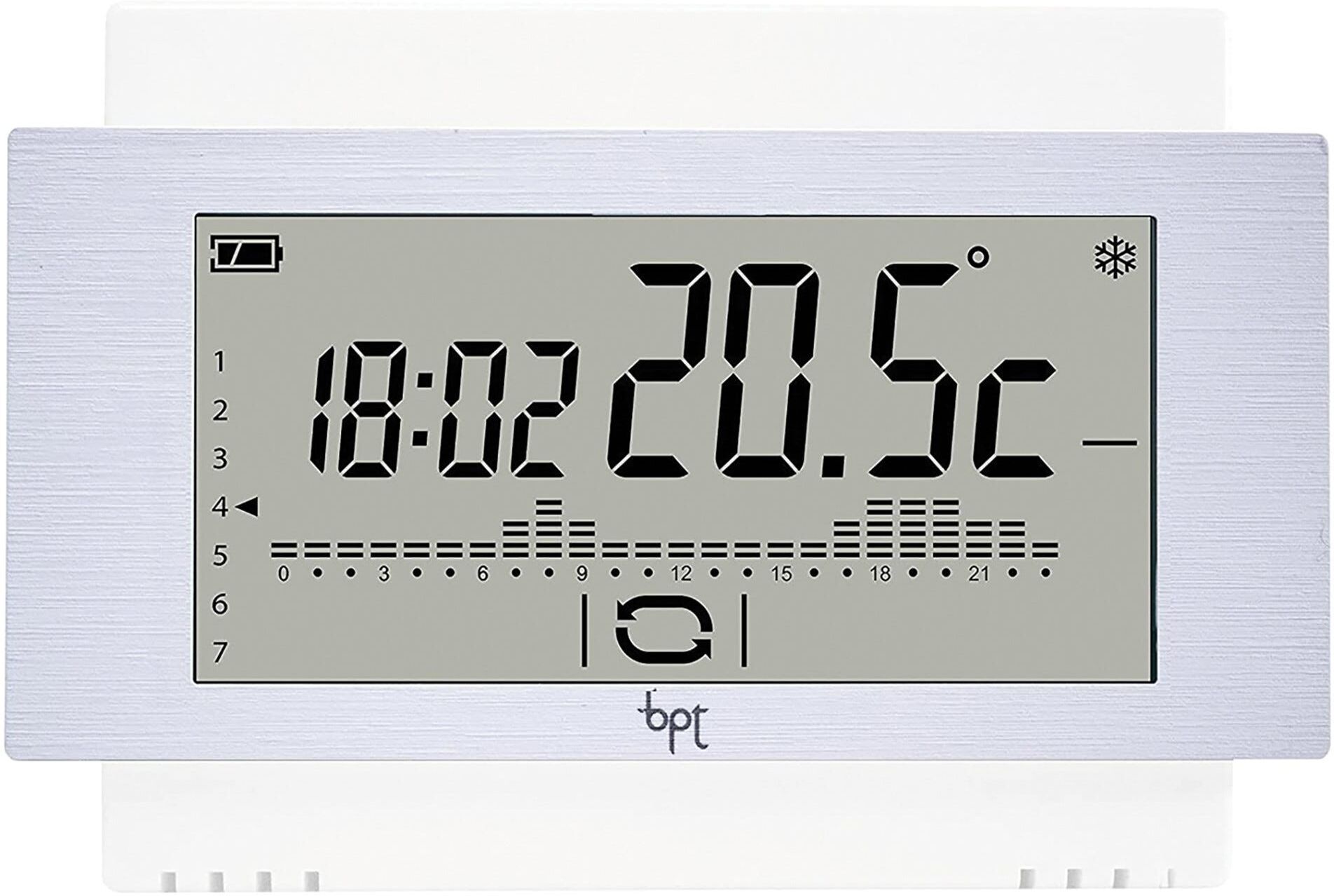 Tecnomat CRONOTERMOSTATO SETTIMANALE BPT DA PARETE TOUCH SCREEN BIANCO RETROILLUMINATO 230V